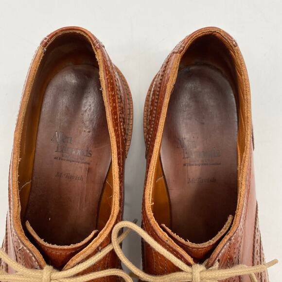 Allen Edmond 11 cognac leather McTavish Oxfords - Picture 3 of 9